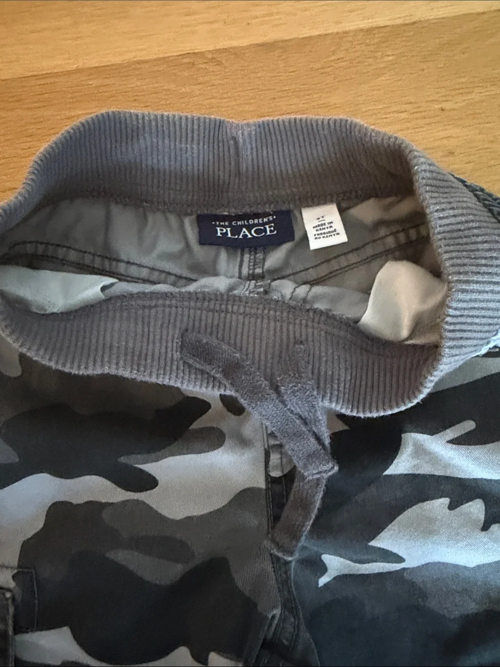 The Children's Place Gray and Black Camouflage Cargo Pants